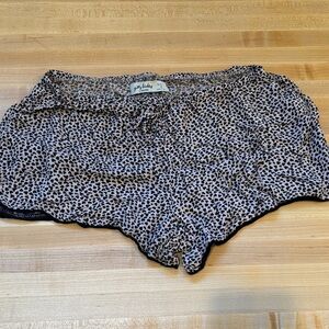 Gilly Hicks tan and black Animal Print sleep Shorts